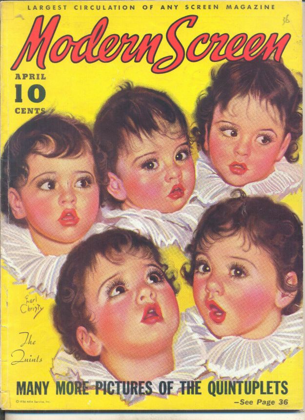 MODERN SCREEN magazine cover Issue 65 April 1936